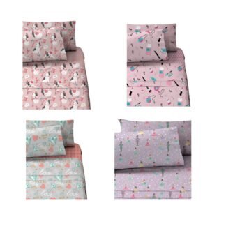 Jogo de lençol SOLTEIRO 3 peças 180 fios meninas Corttex