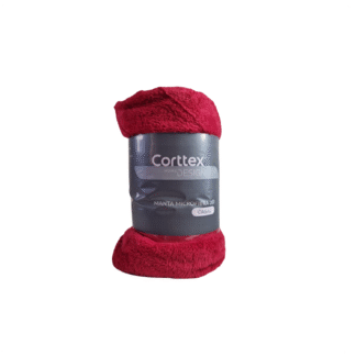 Cobertor manta microfibra Cortex CASAL vermelho toque macio