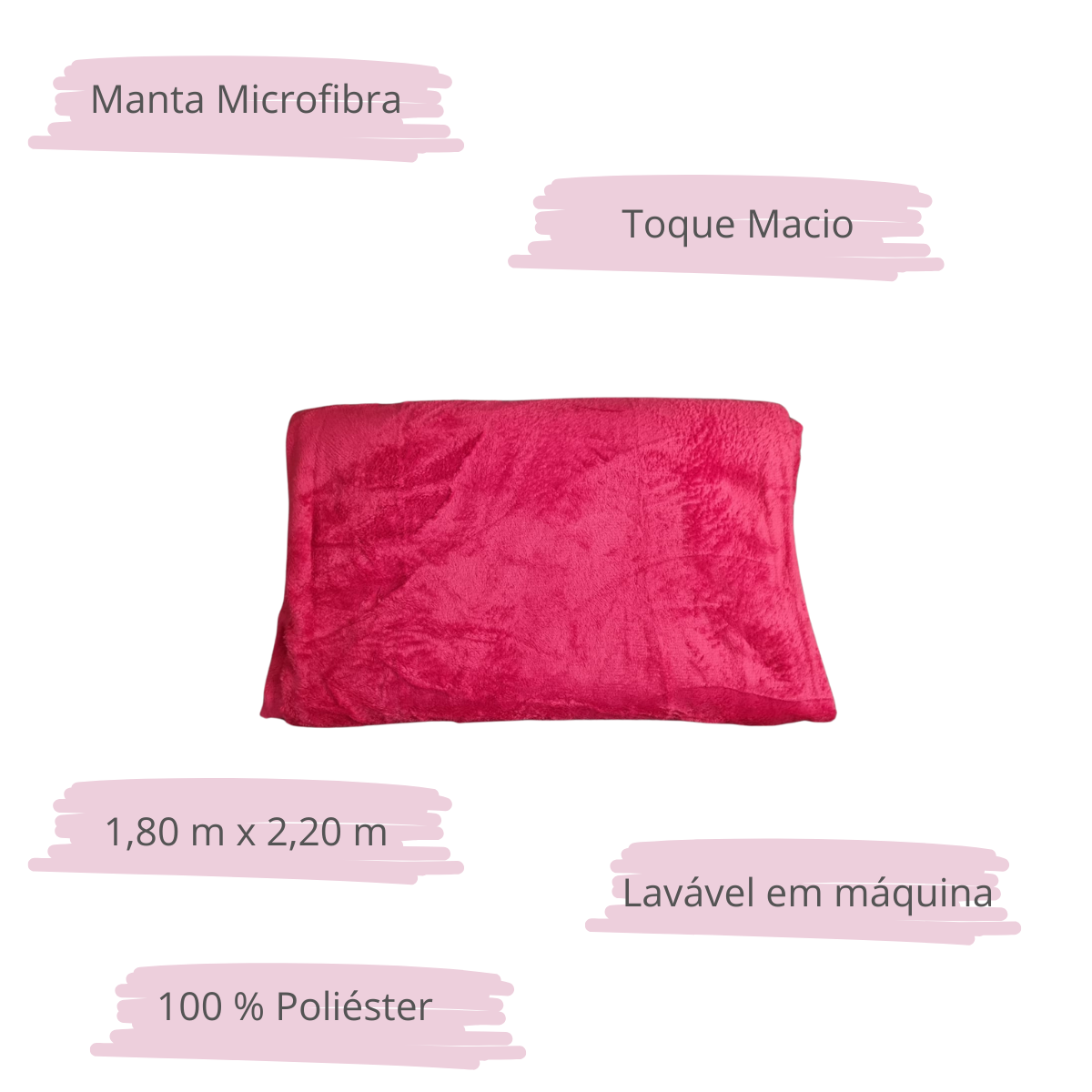 Cobertor manta microfibra Cortex CASAL vermelho toque macio - Imagem 2