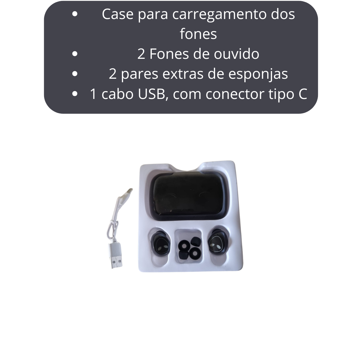 Fone de ouvido bluetooth M20 V5.3 alcance até 10 mts - Imagem 2